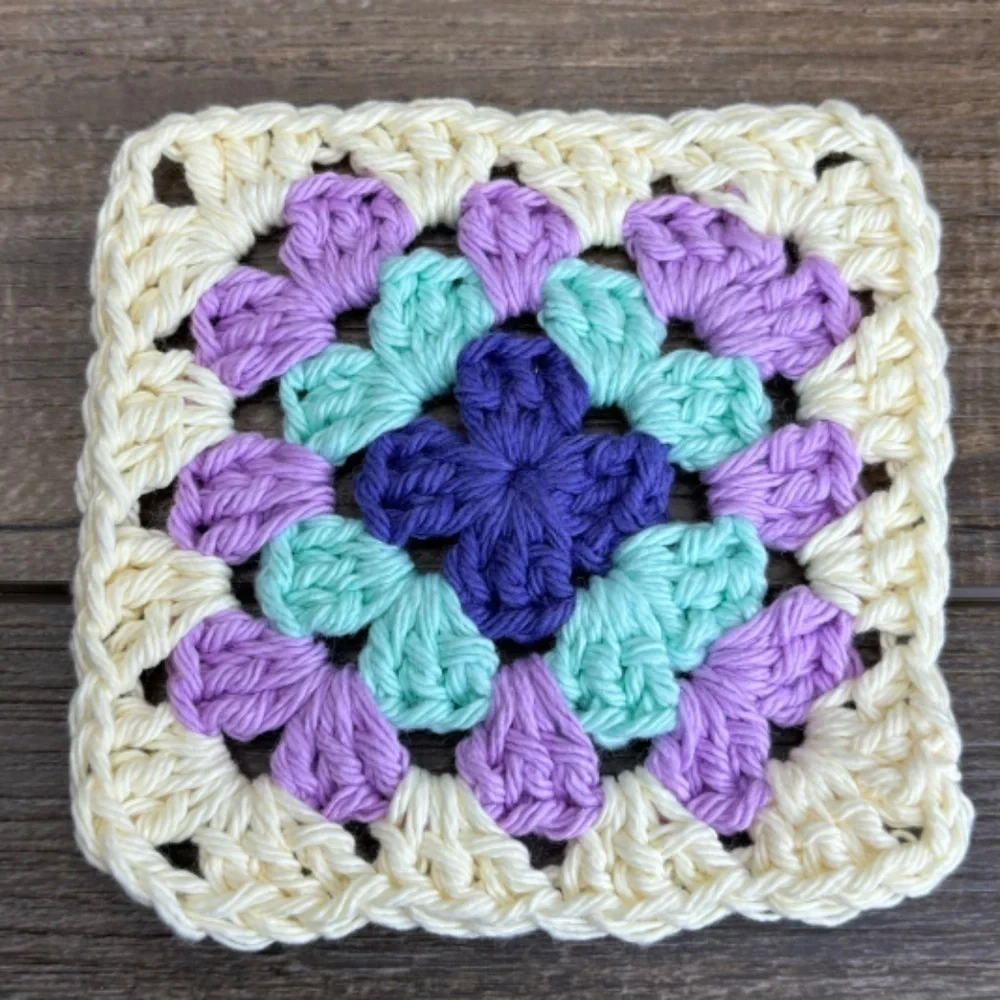 Granny Square Cup Mug Coasters Set of 4 Handcrafted Crochet‎ Cotton